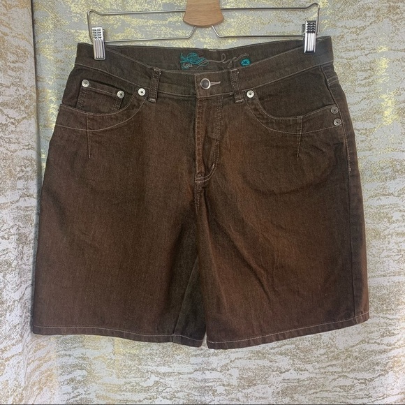 VINTAGE 🧚♀️ Lois Brown Bermuda Women’s Jeans Shorts Size 29 - Picture 2 of 13